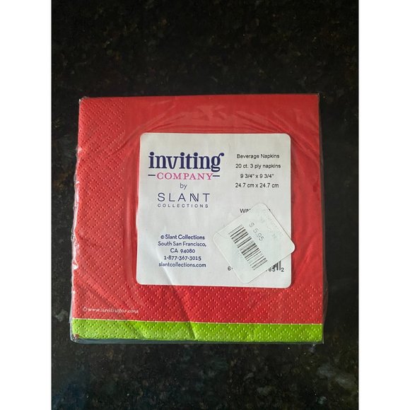 Real Home 6" Green Beverage Napkin Holder and Holiday Napkins - Picture 7 of 9